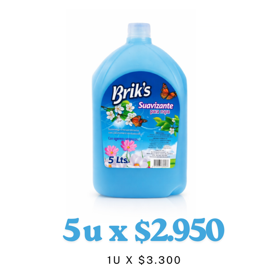 Suavizante Brik's Celeste 5L – $2.950 desde 5 Unidades