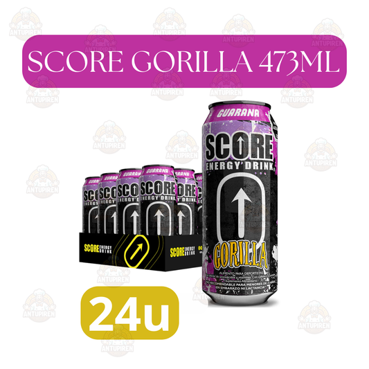 SCORE Gorilla Energy Drink 473ml | Pack 24 Latas