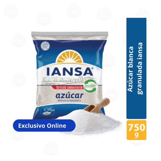Azúcar iansa blanca 750gr - Pack 10u - $1.050c/u