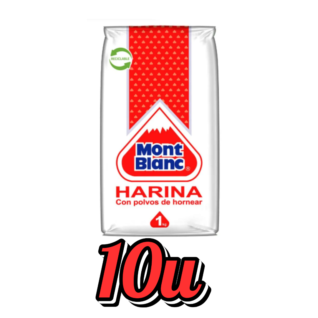 *Harina Mont Blanc con Polvos de Hornear 1 kg | Desde $1.190 c/u*