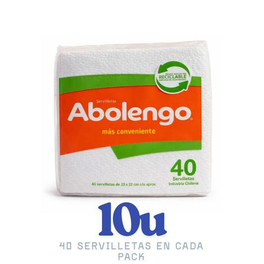 Pack 10 Unidades - Servilleta Abolengo (40u) - $390c/u