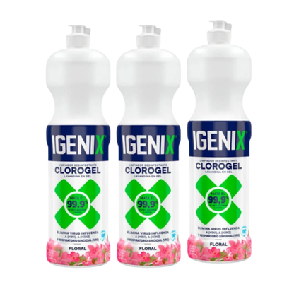 *Limpiador Cloro Gel Igienix 900ml (FLORAL/LAVANDA/EUCALIPTUS)