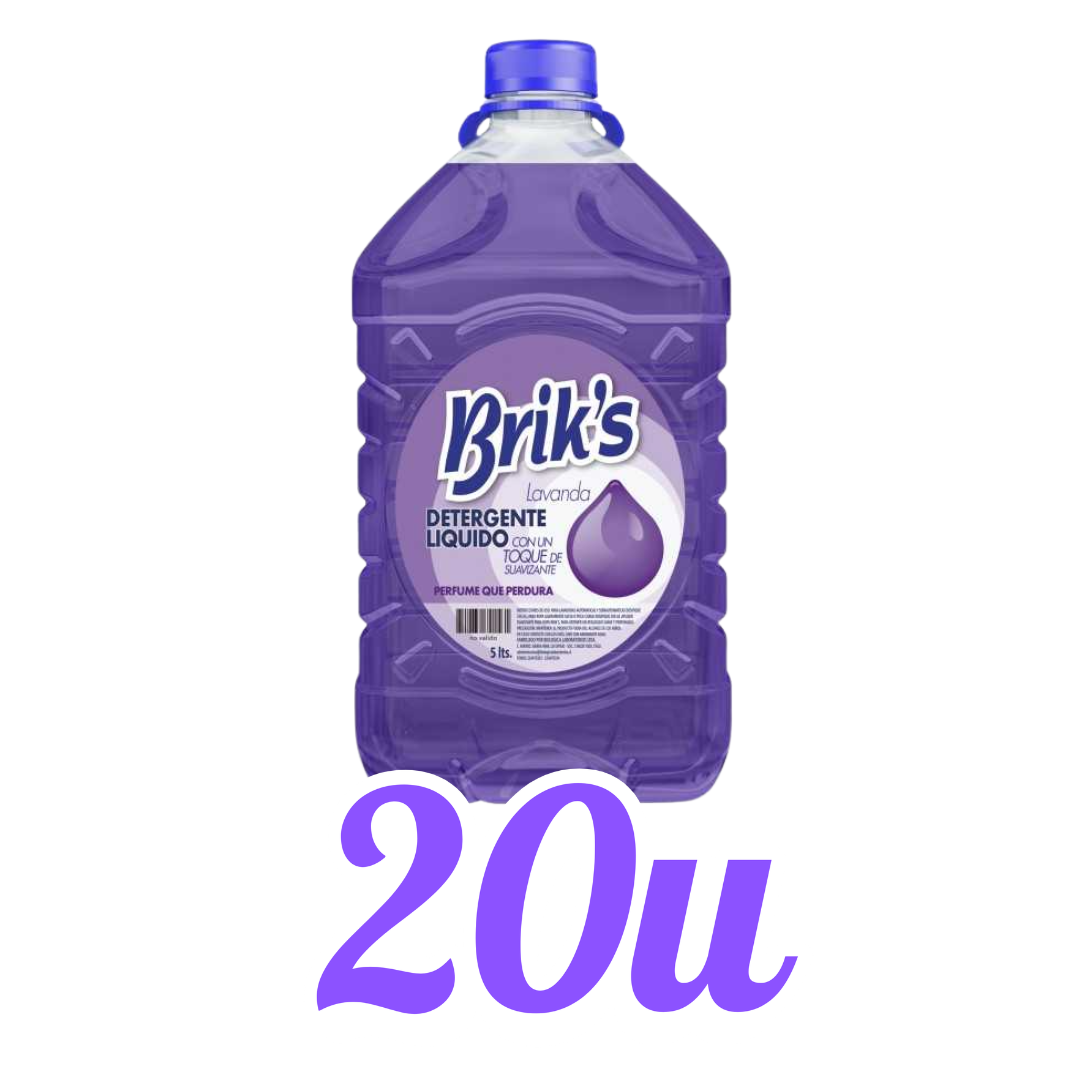 Detergente Líquido Brik's 5L Bidón | Desde $3.290 c/u | Todos los Aromas