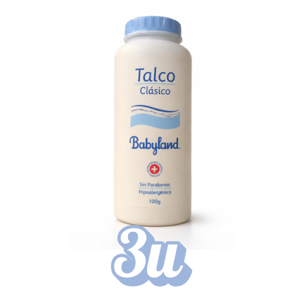 Talco Hipoalergénico Clásico Babyland 100gr $1.690 c/u