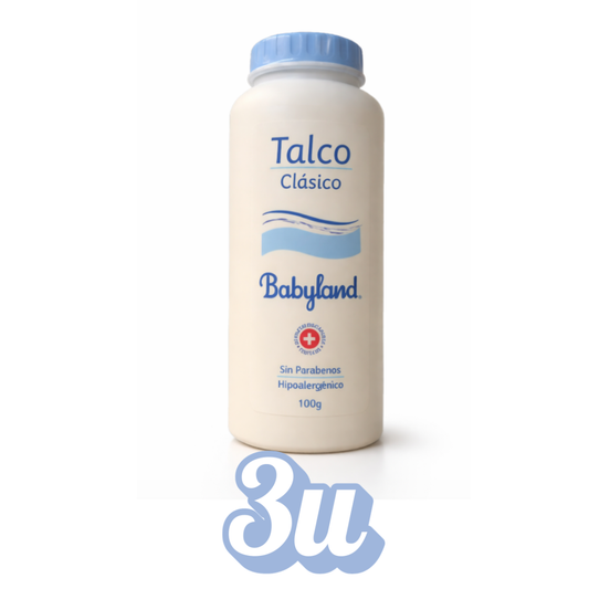 Talco Hipoalergénico Clásico Babyland 100gr $1.690 c/u