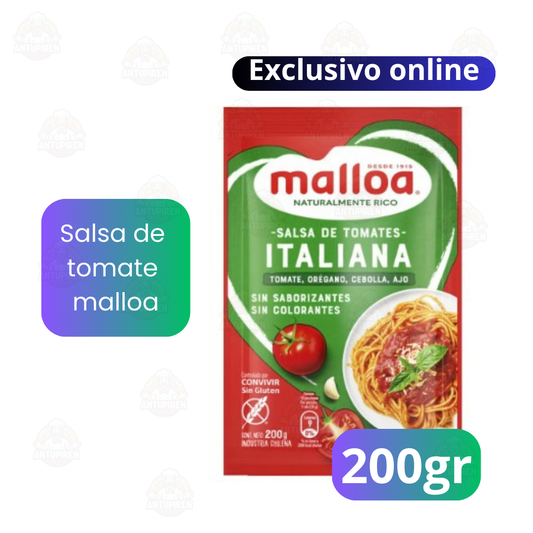 Salsa de tomate Malloa italiana 200 g