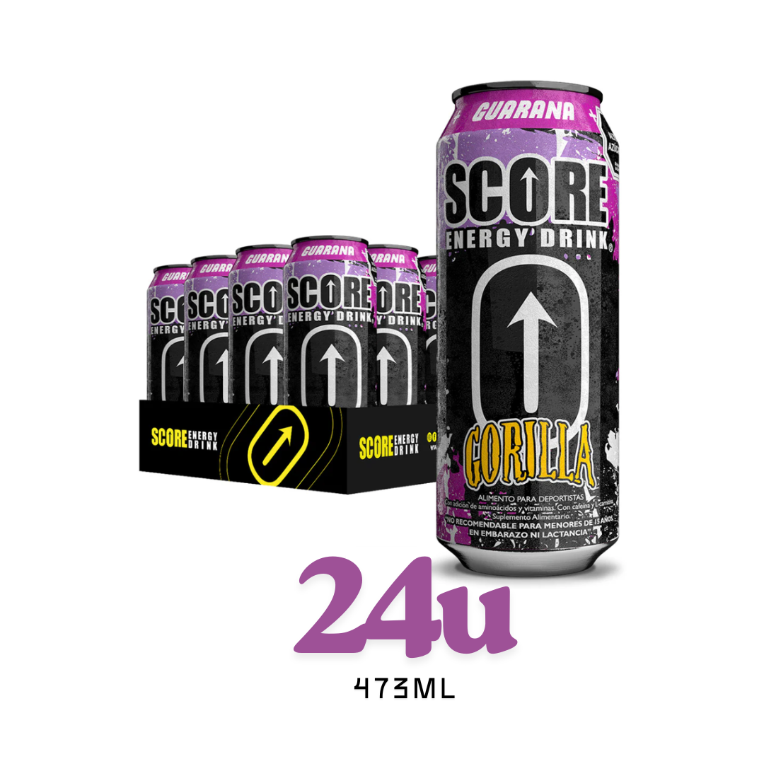 Pack 24 Latas Energetica Score Gorilla 473ml - $850c/u