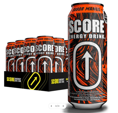 SCORE Mango Energy Drink 473ml | Pack 24 Latas