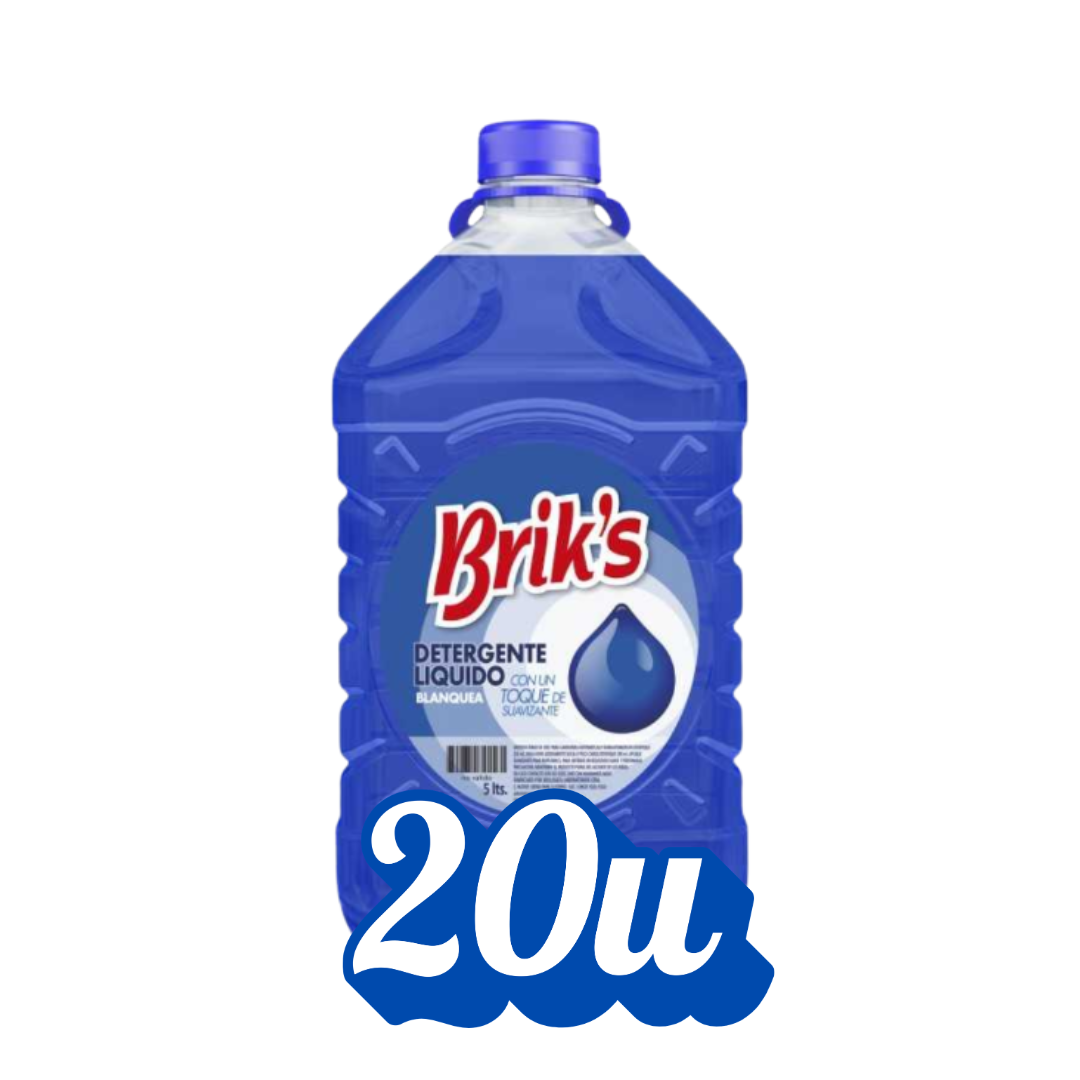 Detergente Líquido Brik's 5L Bidón | Desde $3.290 c/u | Todos los Aromas
