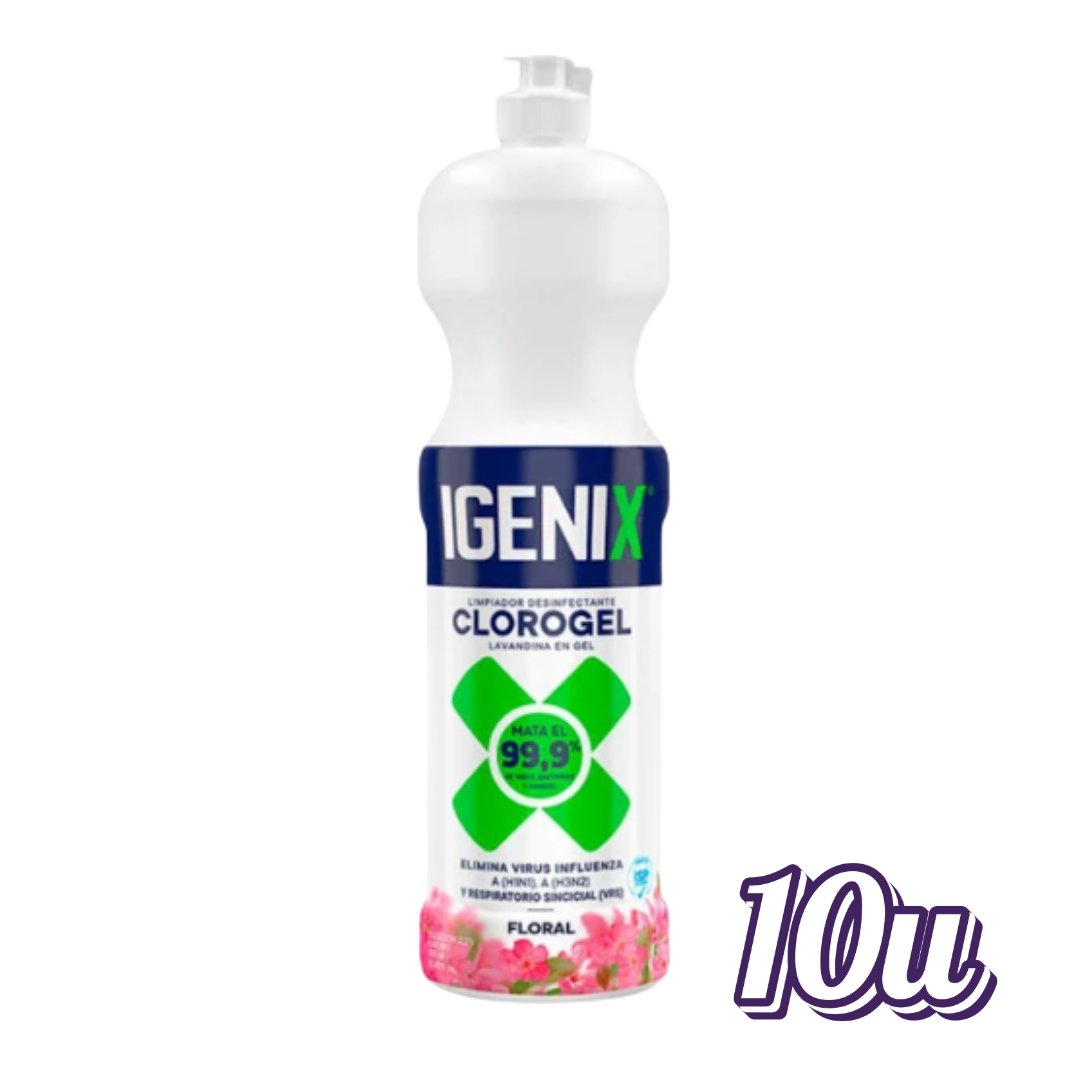 Limpiador Cloro Gel Igenix Tradicional 900ml - $1.390 c/u