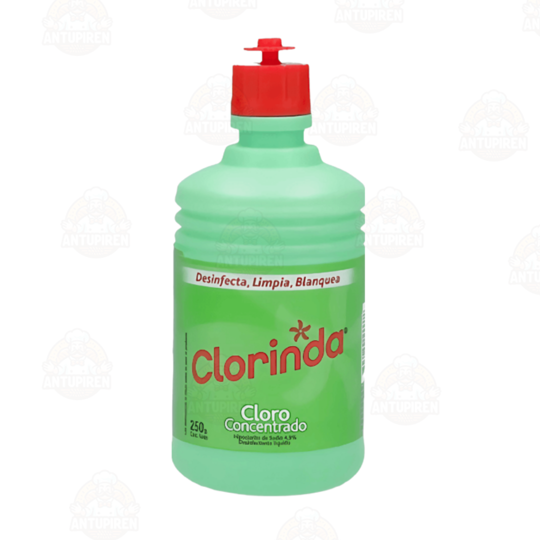 Cloro liquido Clorinda botella 250cc $690 c/u
