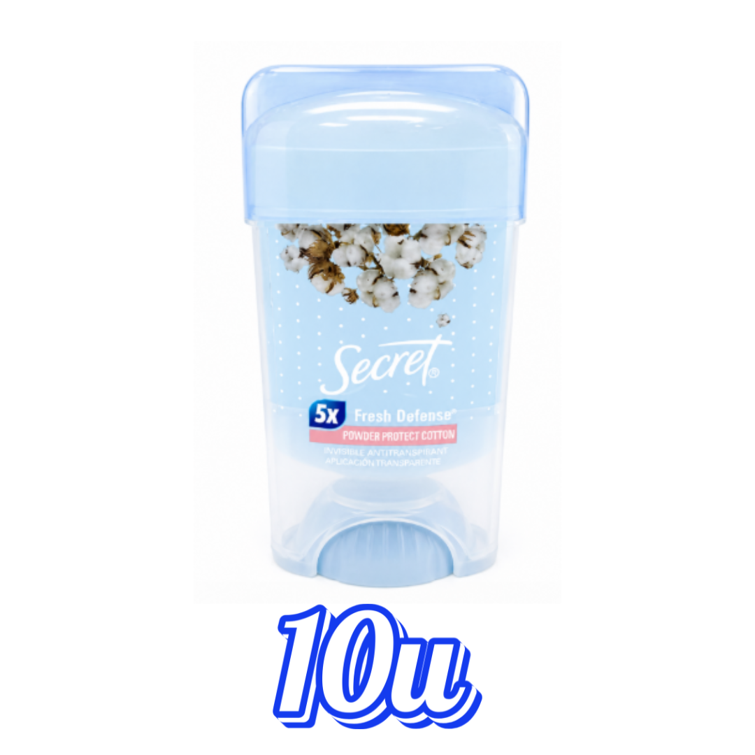 Desodorante Antitranspirante Secret Gel Invisible Powder Protect Cotton 45 g