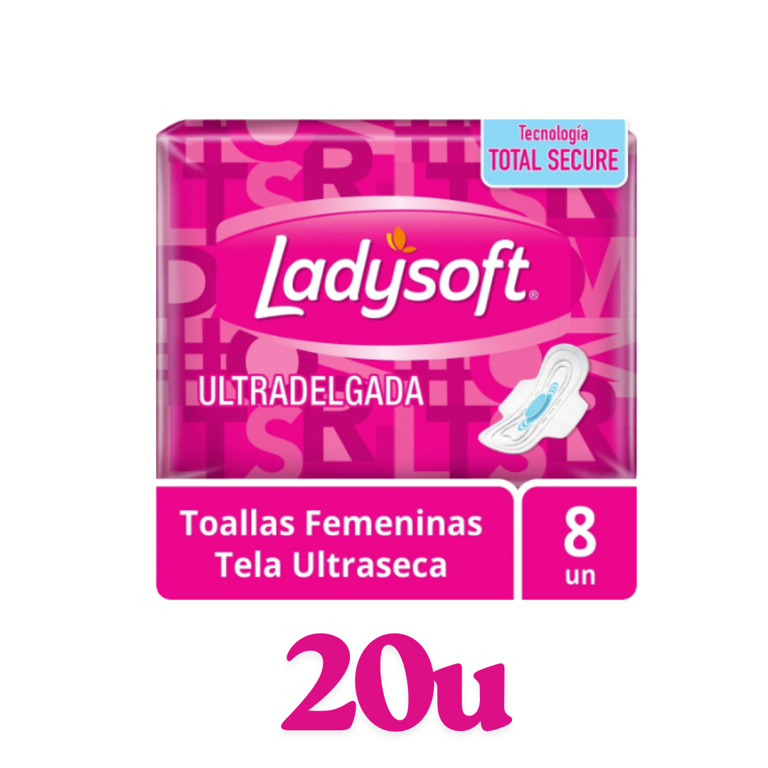 Pack 20u - Toalla Higiénica Ladysoft Día Ultradelgada