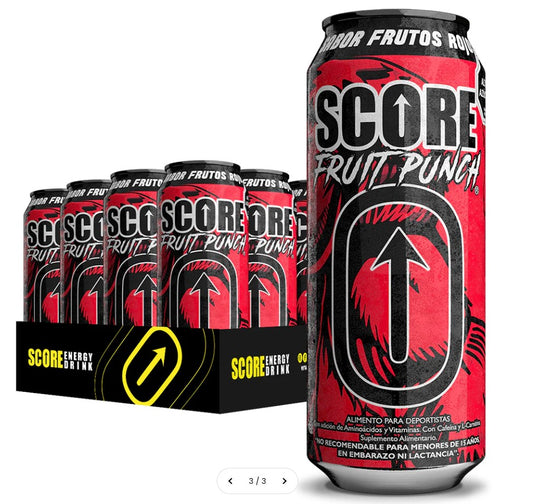 SCORE Fruit punch Energy Drink 473ml – Pack de 24 Latas