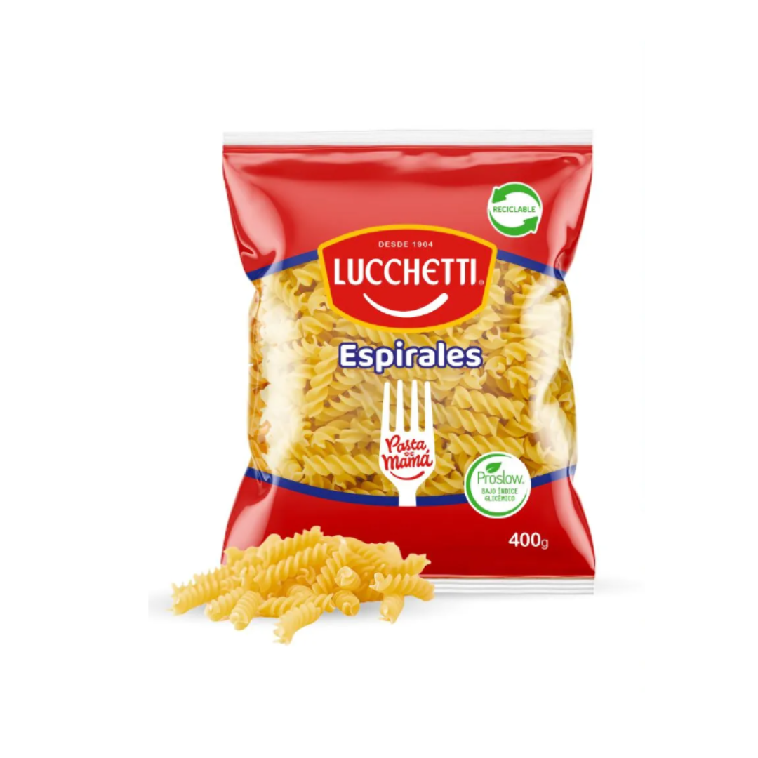 *PASTAS 400G LUCCHETTI (TALLARIN 77 - QUIFAROS - SPAGHETTI 5 - ESPIRALES)