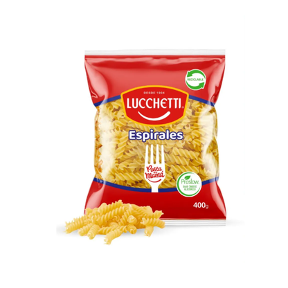 *PASTAS 400G LUCCHETTI (TALLARIN 77 - QUIFAROS - SPAGHETTI 5 - ESPIRALES)