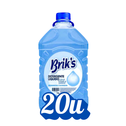 Detergente Líquido Brik's 5L Bidón | Desde $3.290 c/u | Todos los Aromas