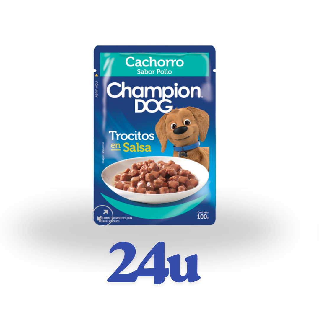 Pack 24 unidades sachet 100g Champion Dog  $508 c/u