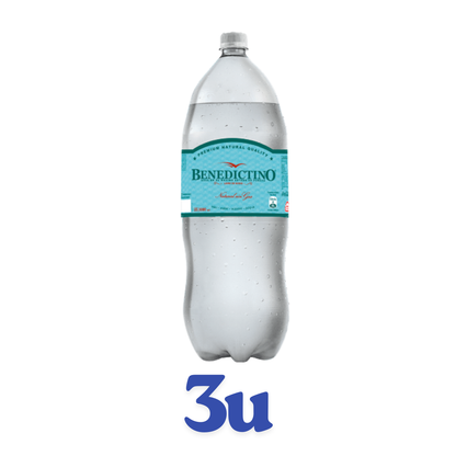 Pack 3 unidades Agua purificada benedictino 3L $1.000 c/u