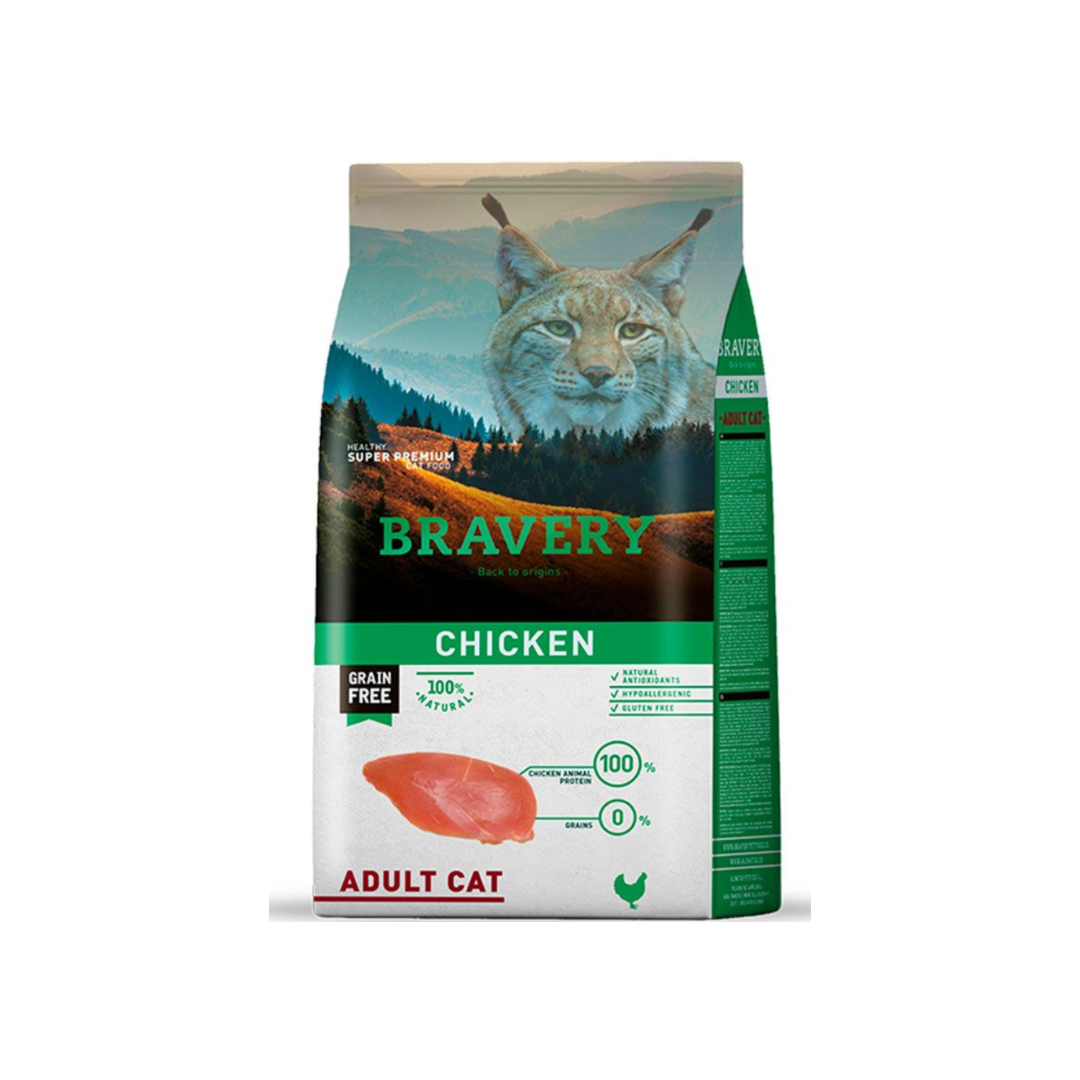 Bravery Alimento Premium 2kg Pollo Gato Adulto