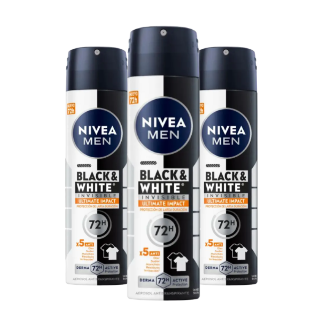 Desodorante Spray Nivea Men B&W 150 ml $1.790 c/u