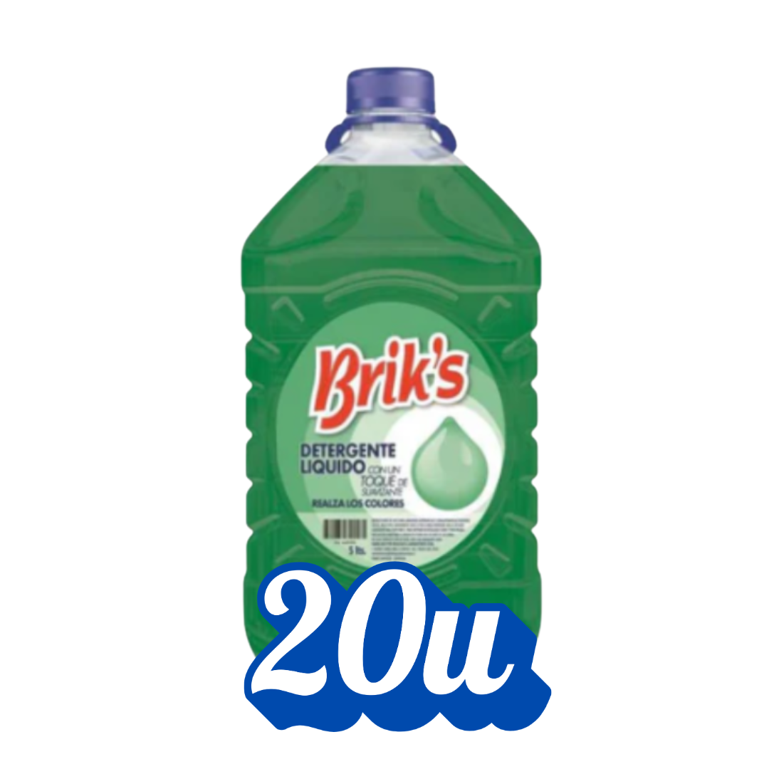 Detergente Líquido Brik's 5L Bidón | Desde $3.290 c/u | Todos los Aromas