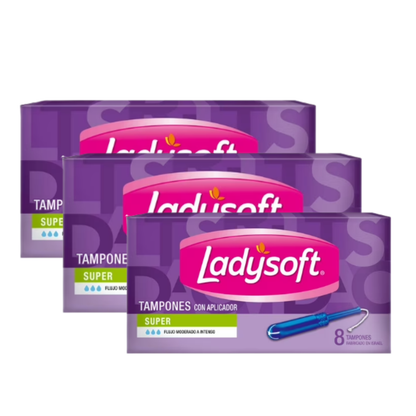 Tampones Ladysoft con aplicador 8u - $2.490 c/u
