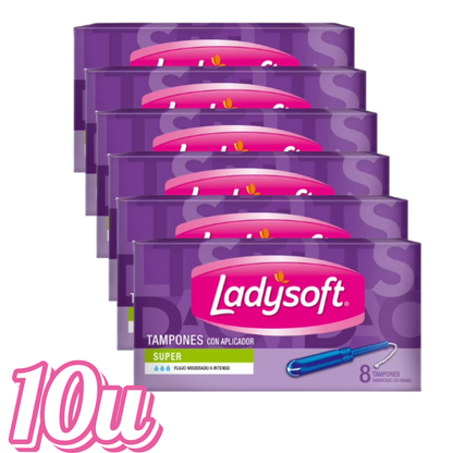 Tampones Ladysoft con aplicador 8u - $2.490 c/u