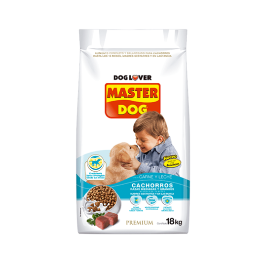 Alimento Perro Master Dog Carne/Leche ADULTO/CACHORRO 18kg