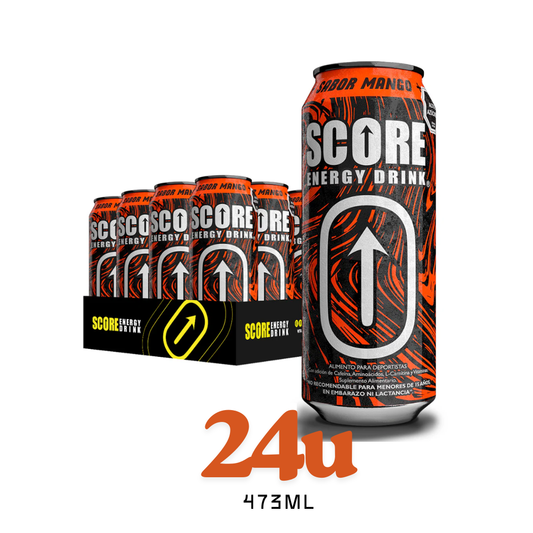 Pack 24 Latas Energética Score Mango 500ml - $850c/u