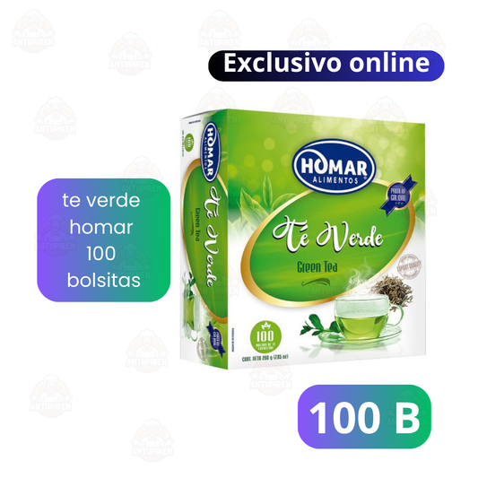 Té Verde Homar 100 Bolsitas