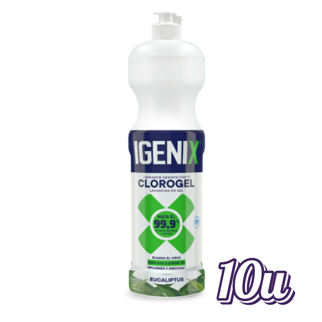 Limpiador Cloro Gel Igenix Tradicional 900ml - $1.390 c/u
