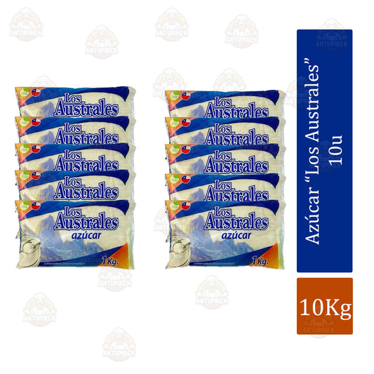 Azúcar Los Australes 1kg – Pack de 10 Unidades