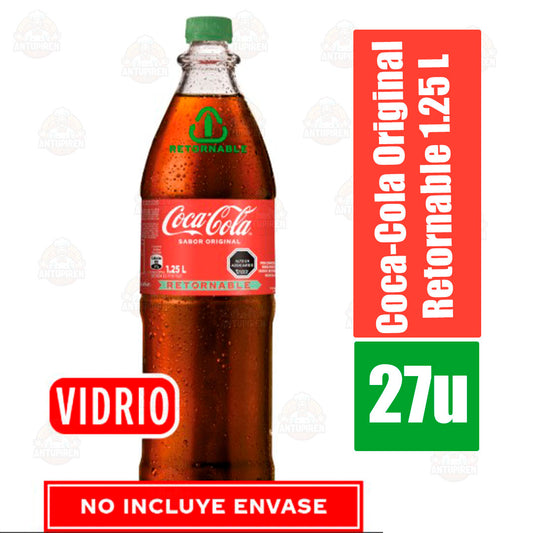 Bebida gaseosa no alcohólica 1,25 L x 27 unidades - $890c/u