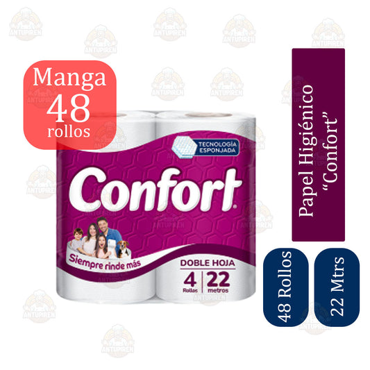 Manga De Papel Higiénico Confort 20mt X 48un