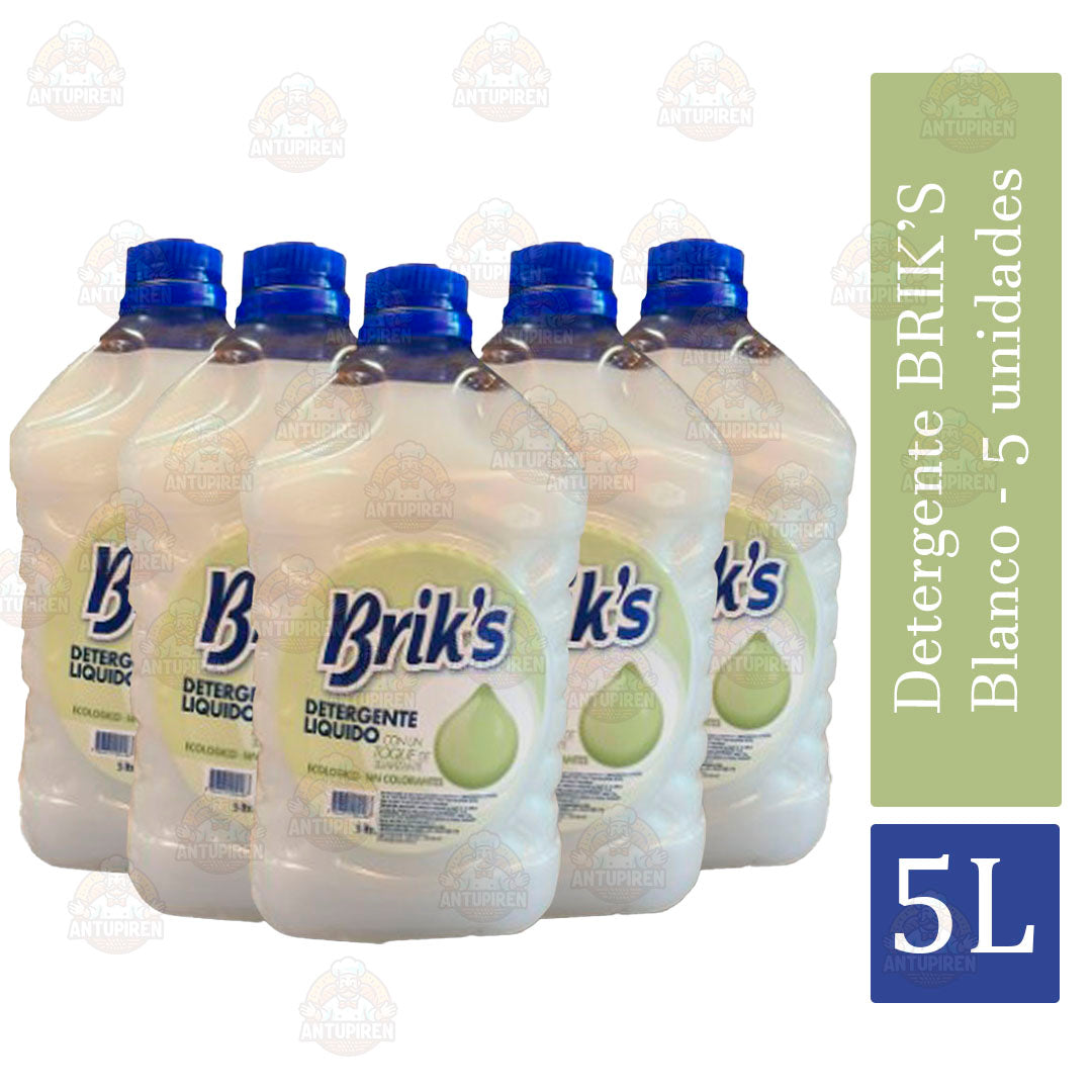 Detergentes Brik’s Blanco 5 L (5unidades)