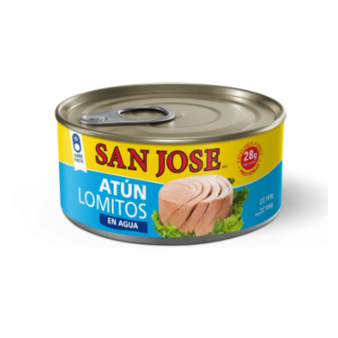 Atún Lomito en Agua San José, 160g neto (104g drenado)