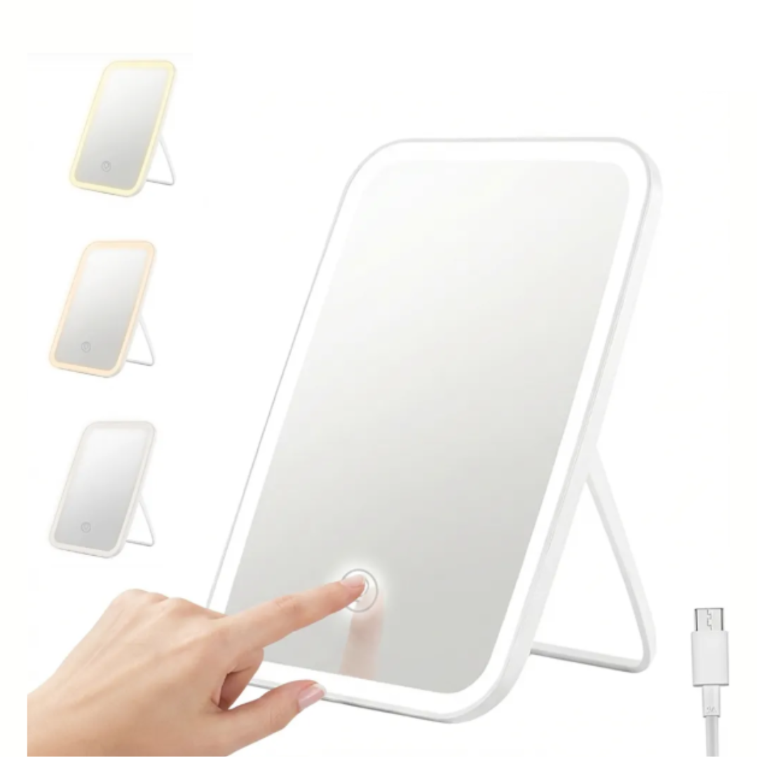 Espejo Luz LED TASBEL Tocador USB Recargable 3 Modos
