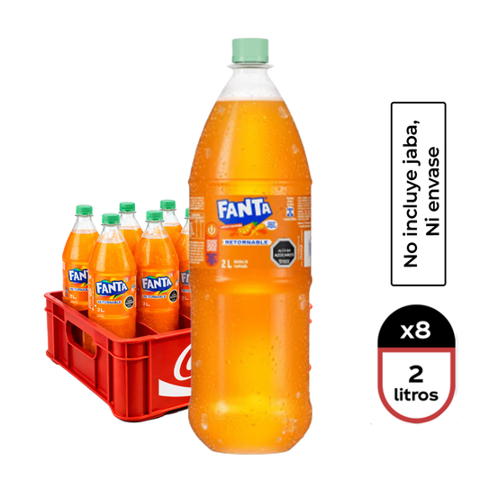 Jaba 8 Unidades - Fanta Original Retornable 2L - $1.490c/u