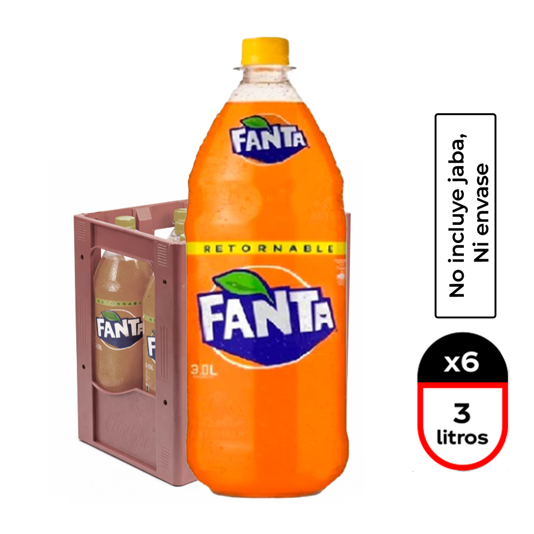 Jaba 6 Unidades - Fanta Original Retornable 3L - $1.990 c/u