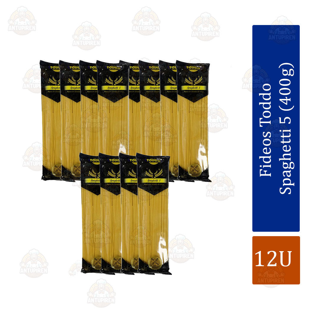 Fideos Toddo Spaghetti 5 (400 g) – Pack de 12 Unidades