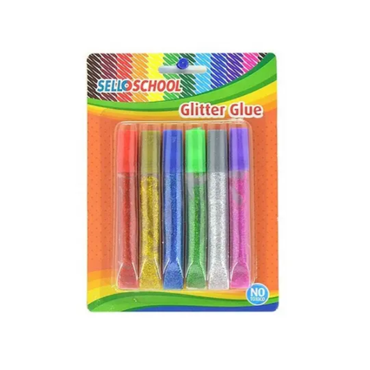 Pack 6 un Pegamento con brillantina Selloschool