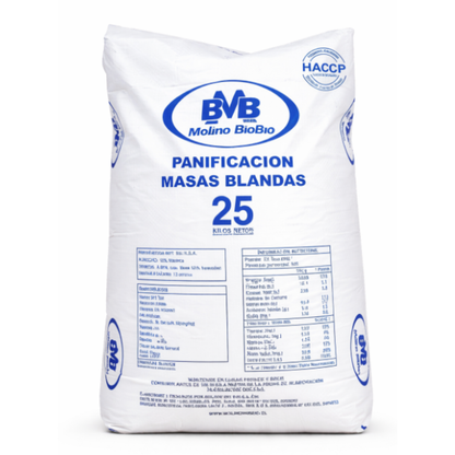 Harina Masas Blandas Molino BioBío 25Kg $17.000c/u