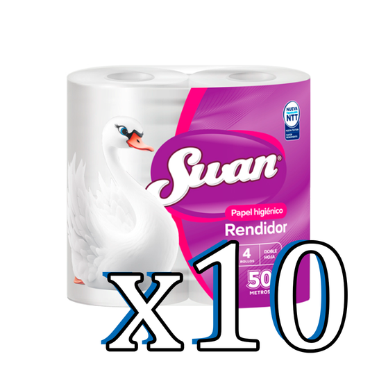 Manga Papel Higienico Swan Rendidor Doble Hoja 50mtrs - 10u