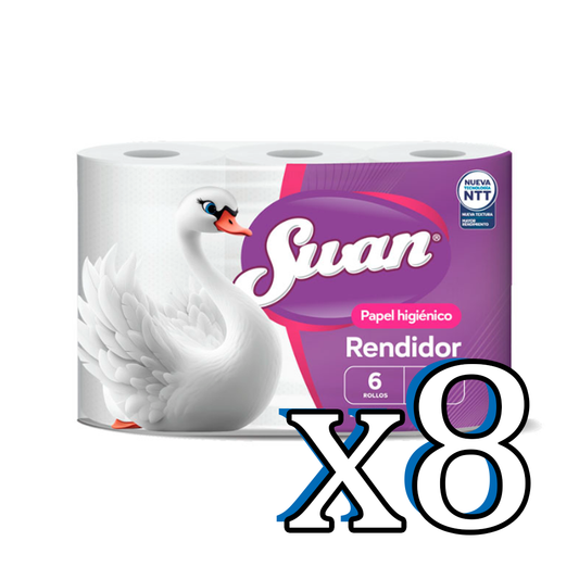 Manga 8u Papel Higiénico Swan Rendidor Doble Hoja 20Mtrs