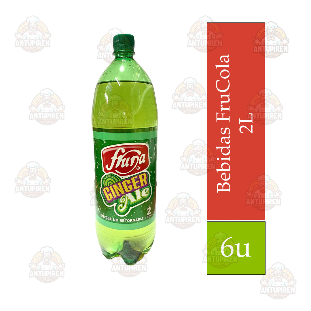 Bebida Fruna 2L. Ginger Ale X6 Display $3.900