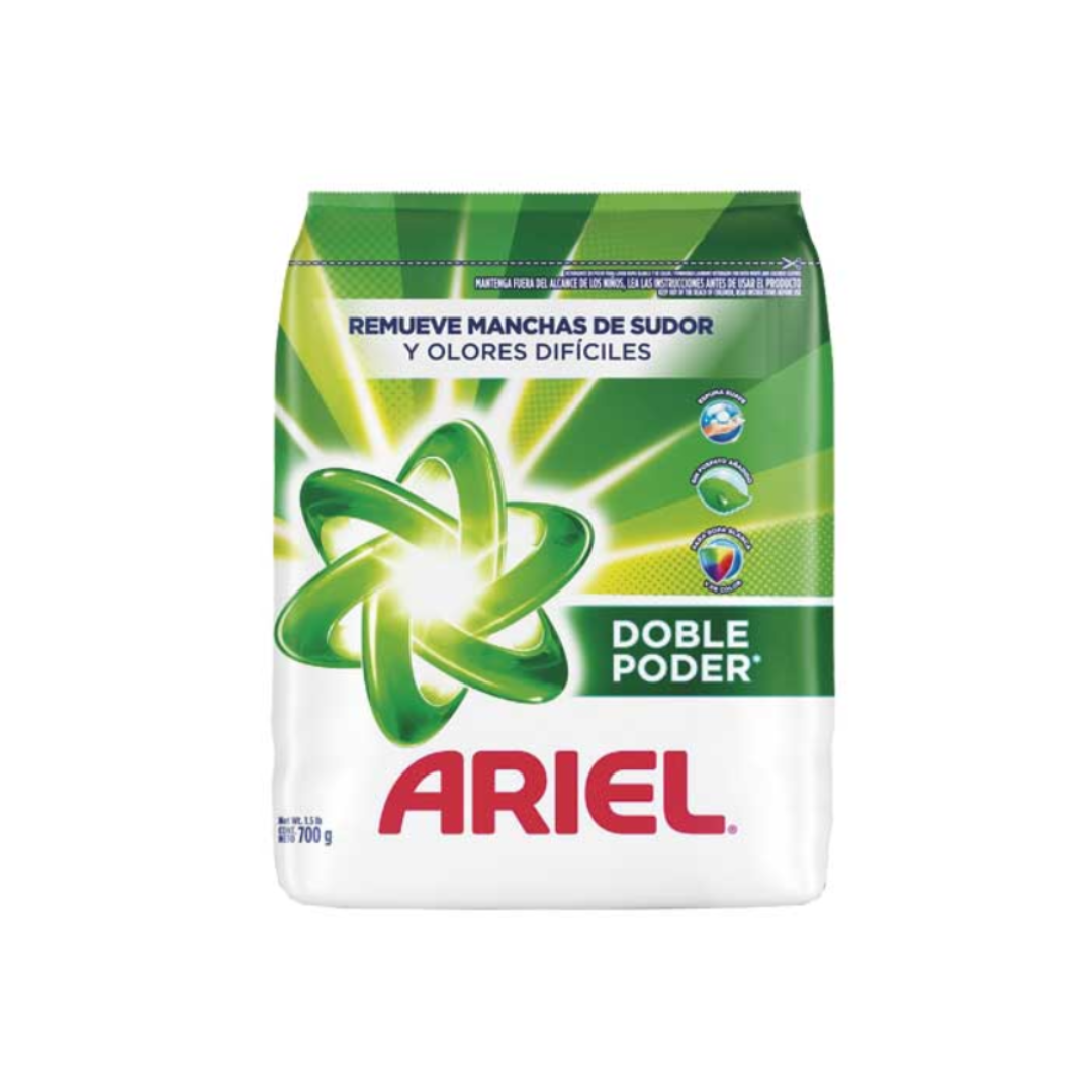 Detergente Polvo Ariel Doble Poder 700g - $2.190 c/u