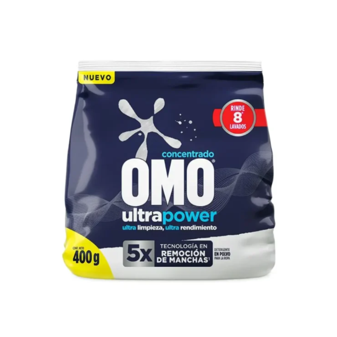 Detergente En Polvo Omo Ultra Power 400g - $1.690 c/u