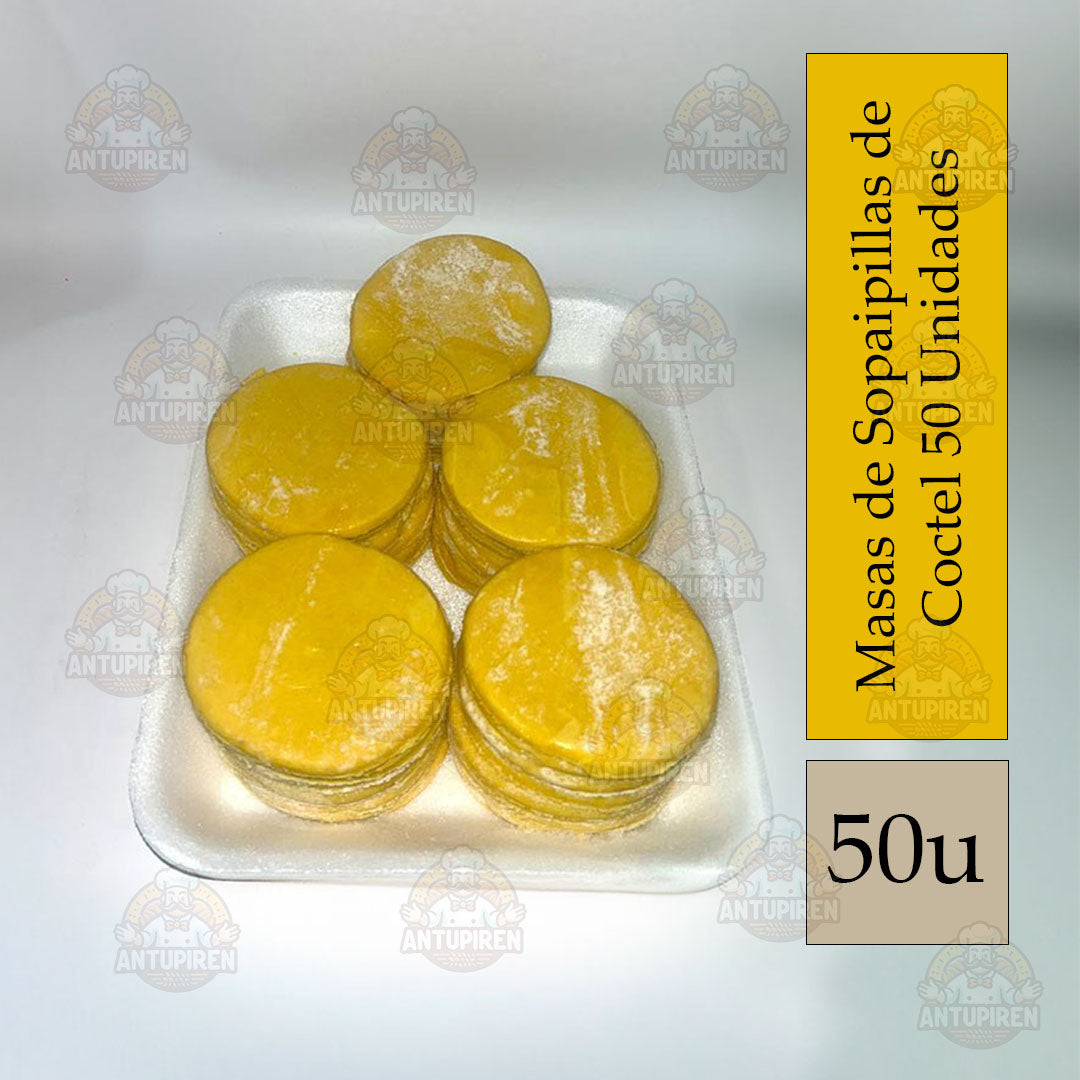 Masas de Sopaipillas Coctel – Bandeja 50 Unidades