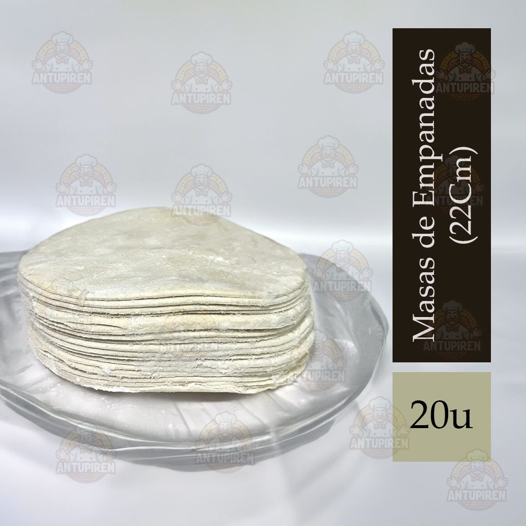 Masas de Empanadas Congeladas 22 cm – 20 Unidades